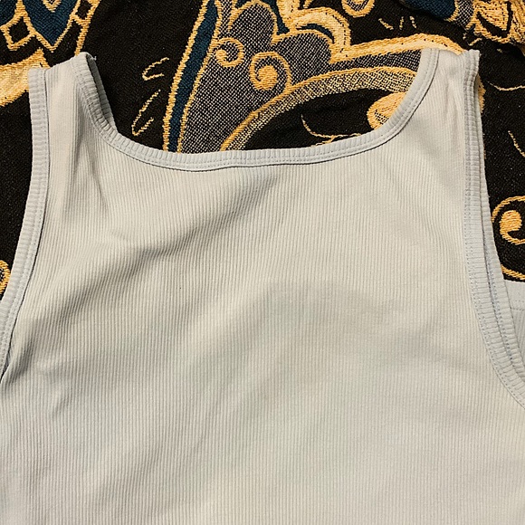 Light Blue Ribbed Tank Top - Picture 10 of 13